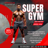 Brown Gym Promotion Quadrato Template