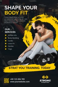 Fitness Баннер 4' × 6' template