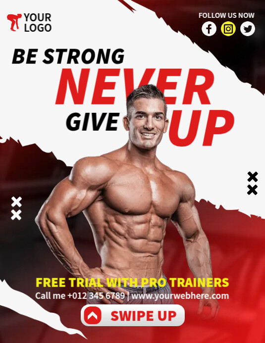 Fitness Exercise Ads Template | PosterMyWall