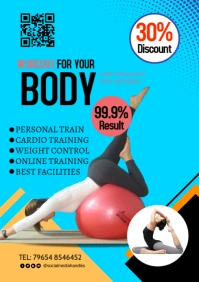fitness flyer A2 template