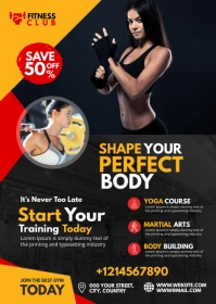 Fitness Flyer A6 template