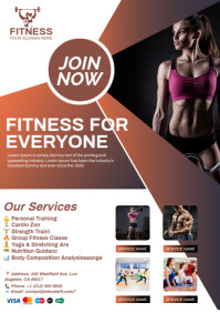 Fitness flyer A4 template