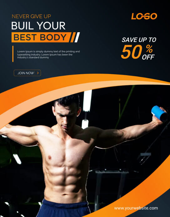 Fitness Flyer Cartaz/placa template