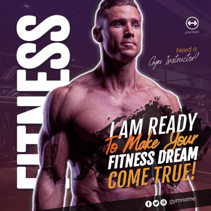 FITNESS FLYER Publicação no Instagram template