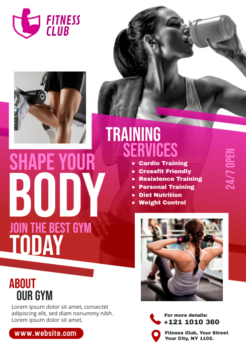 Fitness Flyer Vorlage Vorlage Postermywall
