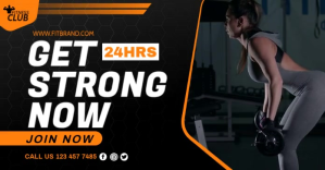 Fitness Flyer Template Facebook-annonce