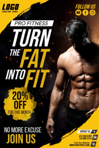 Fitness Gym Ads Cartaz template