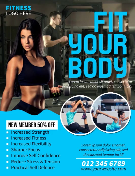 Exercise Advertisement Examples Fitness Gym Ads Template | PosterMyWall