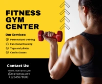 fitness gym center Medium Rectangle template