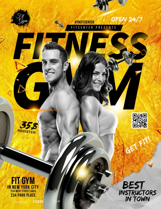 Fitness Gym flyer Template PosterMyWall