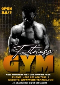 Fitness Gym Poster A4 template