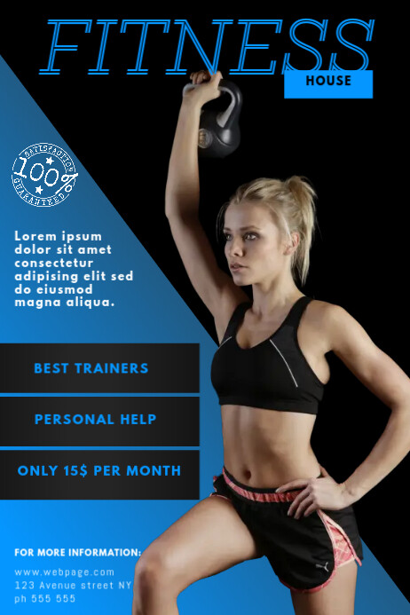 fitness gym flyer template postermywall