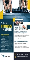 Fitness Gym Roll Up Banner Rolbanner 3' × 6' template