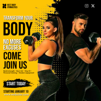 Fitness Gym Signup Flyer Template | Workout Training Promotion Publicación de Instagram