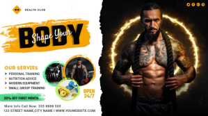 Fitness Gym Twitter Post Template