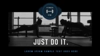 Fitness Gym Video Ad Film w tle na Facebooka (16:9) template
