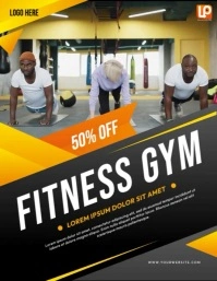 Fitness Gym Video Flyer (US Letter) template