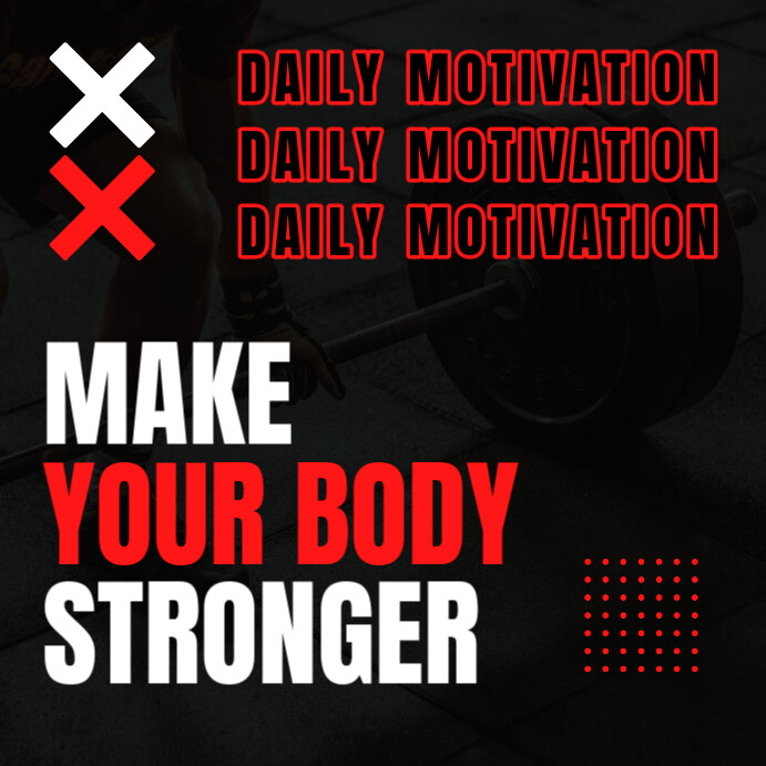 Fitness Gym Inspirational Quote Instagram Post template