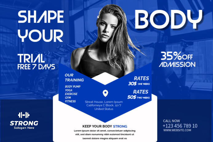 Fitness Label Template | PosterMyWall