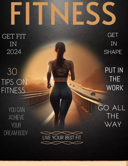 Exercise Magazine Design Fitness magazine cover template | PosterMyWall