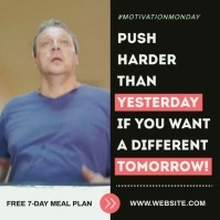 Fitness Motivation Square Video Квадрат (1 : 1) template