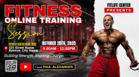 Fitness Online Training YouTube Thumbnail template