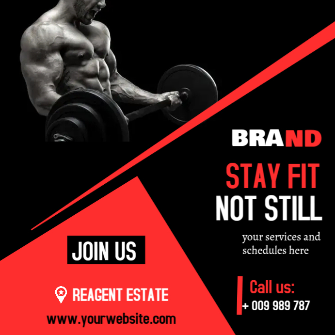Fitness poster Template | PosterMyWall