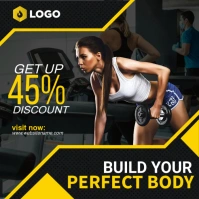 Fitness Program Square (1:1) template