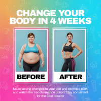 Fitness Progress Template Kvadrat (1:1)