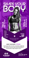 Fitness Roll-up ป้ายโรลอัป 3' × 6' template
