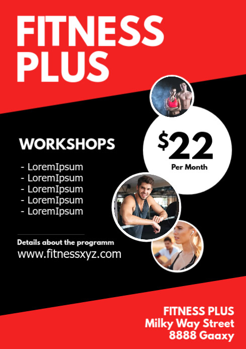 Fitness Sport Training Gym advert Workout Ad Template | PosterMyWall