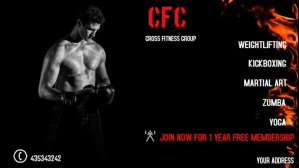 FITNESS STUDIO Digitalt display (16:9) template