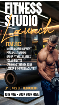 Fitness studio launch Instagram Story template