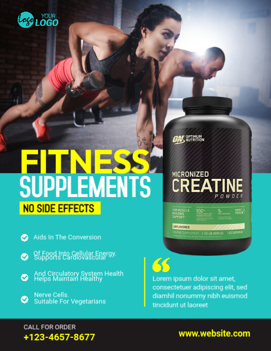 Supplement Ad Fitness Supplement Flyer Template | PosterMyWall