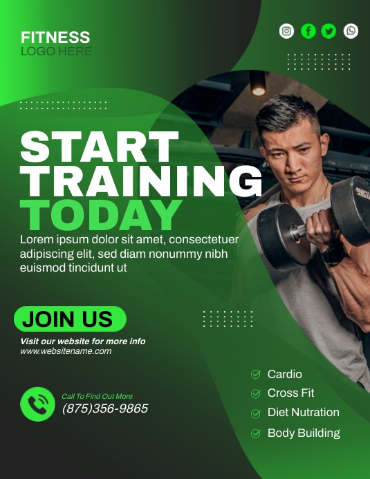 Fitness Training Ads Template | PosterMyWall