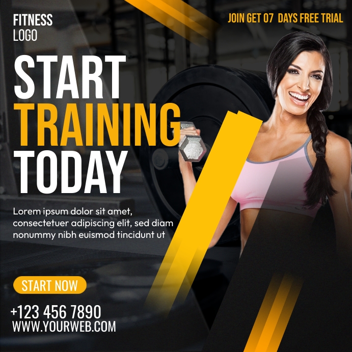 Fitness Training Ads Pos Instagram template