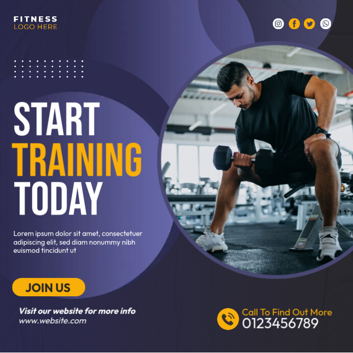 Fitness Training Ads Template | PosterMyWall