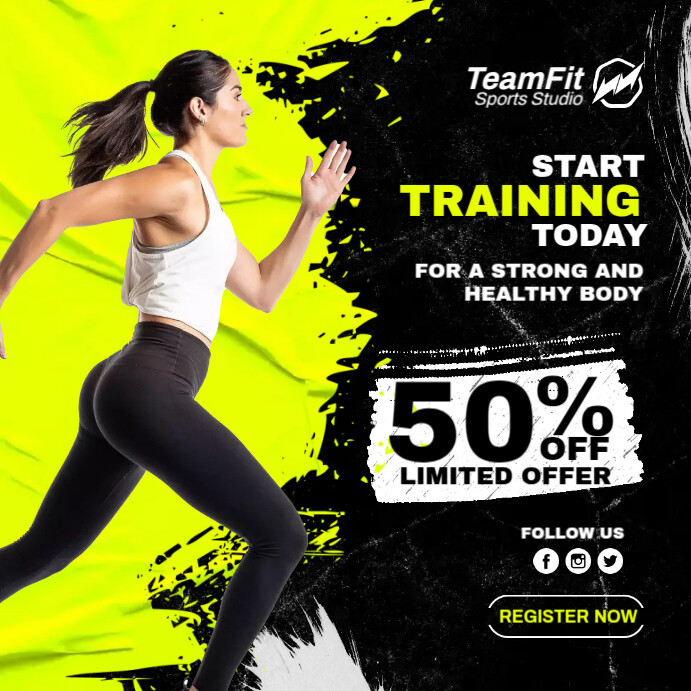 Fitness Training Ads Template | PosterMyWall