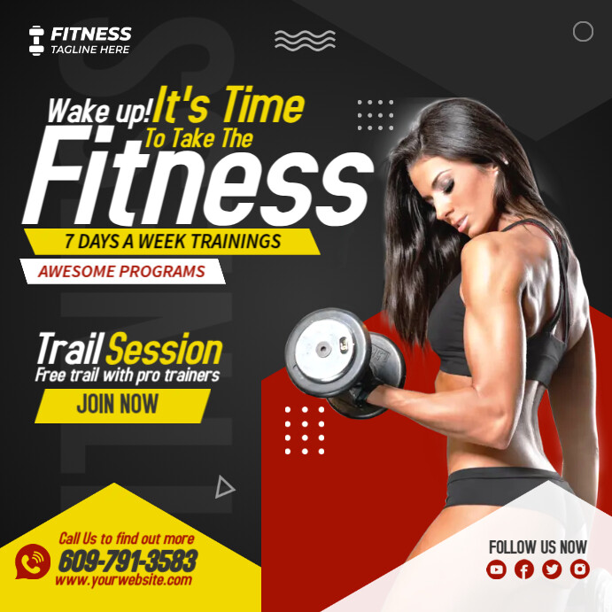 Fitness Training Ads Template PosterMyWall