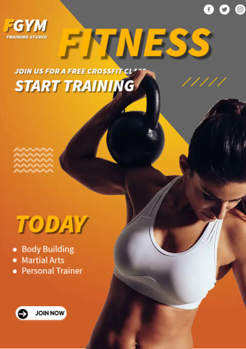 Fitness Training Ads Template | PosterMyWall