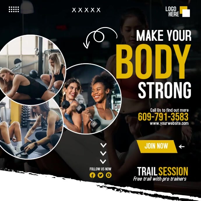 Fitness Training Ads Template | PosterMyWall