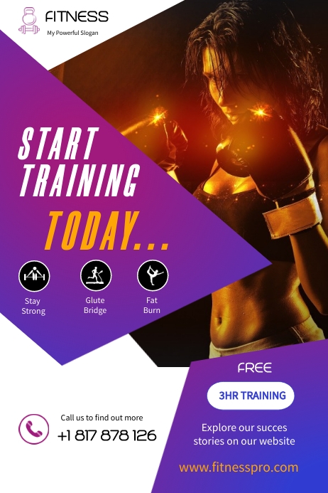 Fitness Training Poster Template | PosterMyWall