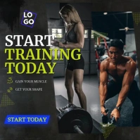 Fitness Training Program Square (1:1) template