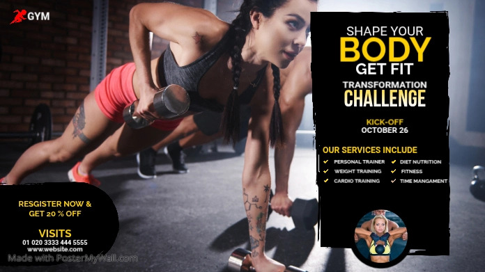 Copy of Fitness Twitter Post | PosterMyWall