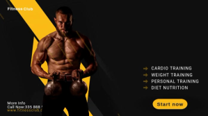 Zwart Fitness Training Twitter Post Template