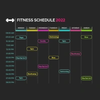 Fitness Weekly Schedule Template Instagram Plasing