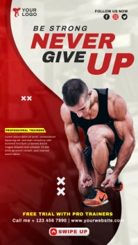 Fitness Work Hard Instagram-verhaal template