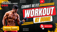 Fitness Workout YouTube Thumbnail template