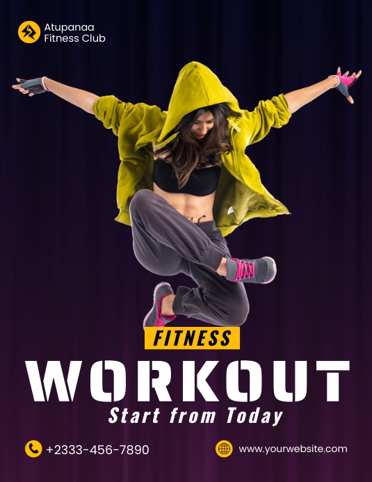 Fitness Workout Flyer Template PosterMyWall Fitness Workout Flyer Template PosterMyWall