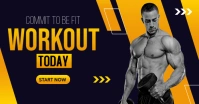 Fitness Workout Video Thumbnail Facebook 共享图片 template